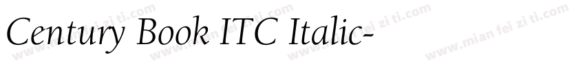 Century Book ITC Italic字体转换